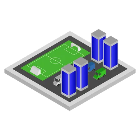 Football Pitch  Illustration