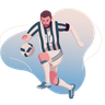 illustrations for football player