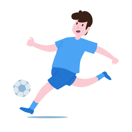 Football Player dribble  Illustration