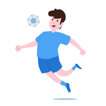 Football player Heading Ball  Illustration