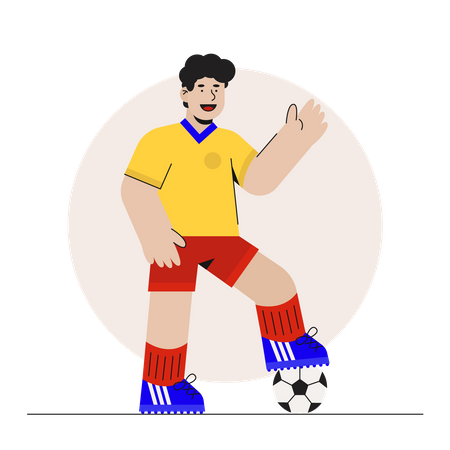 Football Player  Illustration