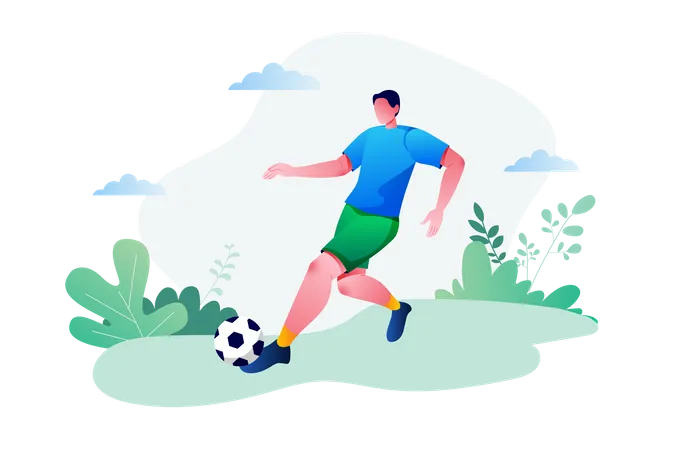 Football Player  Illustration