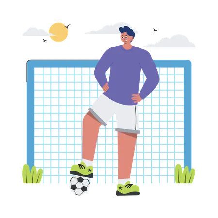 Football Player  Illustration