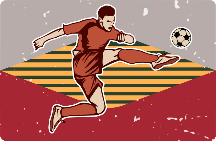 Football Player  Illustration