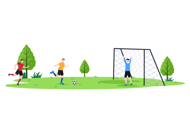 Football Player playing in match  Illustration
