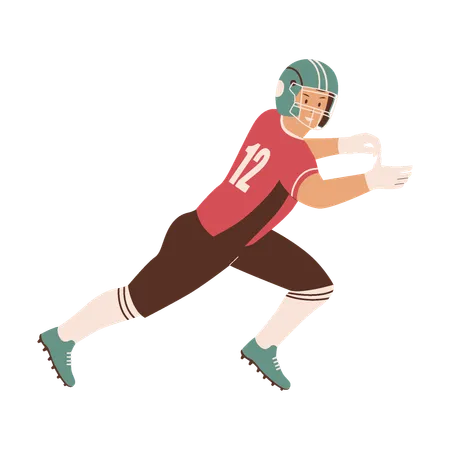 Football player plays match  Illustration