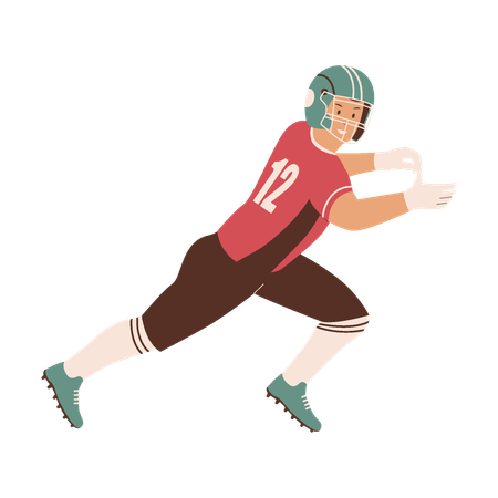 Football player plays match  Illustration