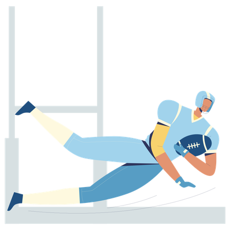 Football Player Scoring football  Illustration