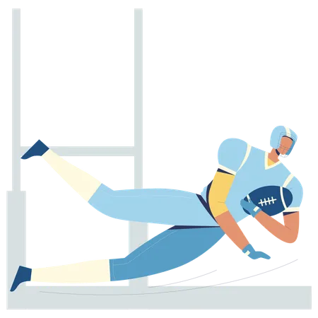 Football Player Scoring football  Illustration