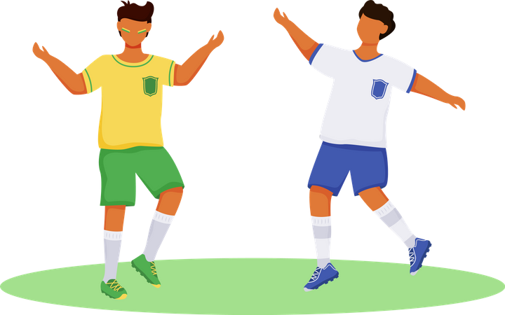 Football Players  Illustration