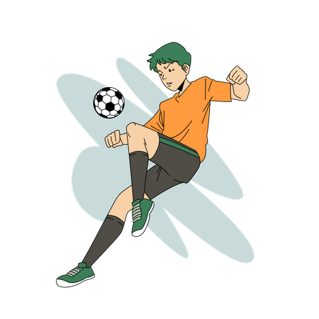 Football Practice  Illustration