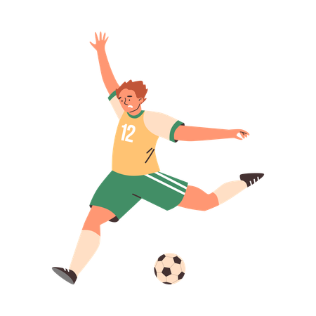 축구 축구 선수 남자 축구를 차려고 달리다  일러스트레이션