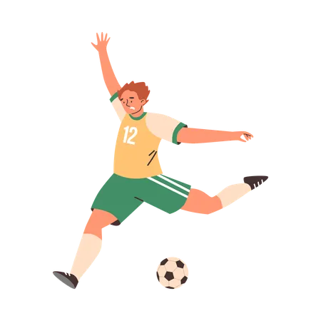 축구 축구 선수 남자 축구를 차려고 달리다  일러스트레이션
