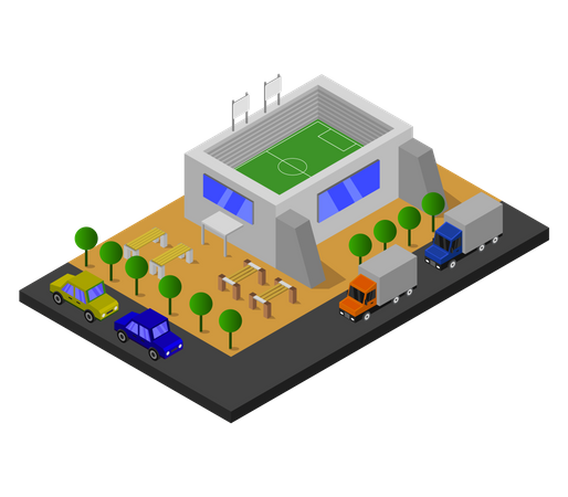 Football Stadium Illustration