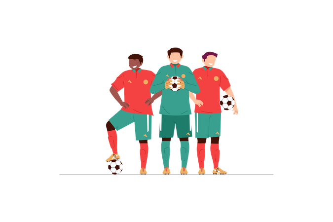 Football Team Illustration