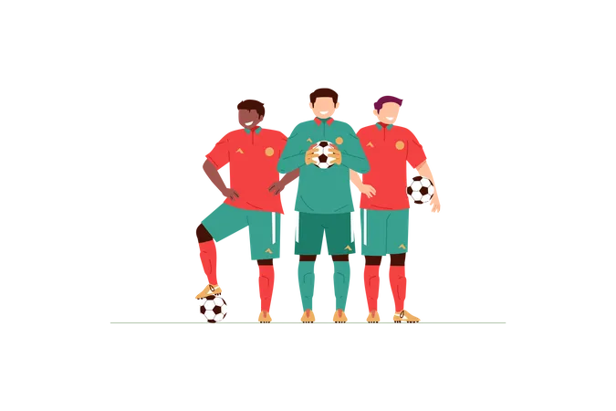 Football Team  Illustration