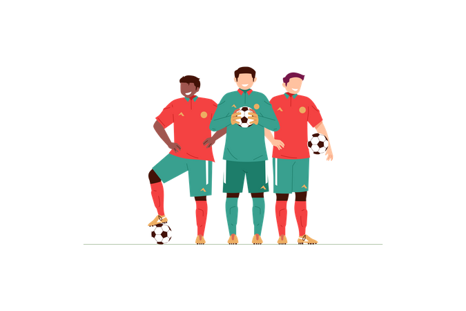 Football Team  Illustration