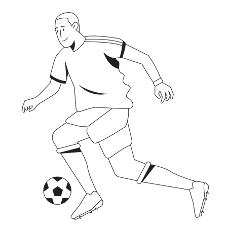 Footballer Illustration