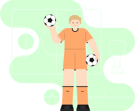 Footballer  Illustration