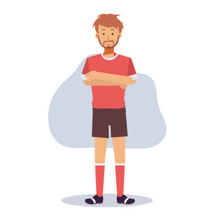 Footballer standing  Illustration