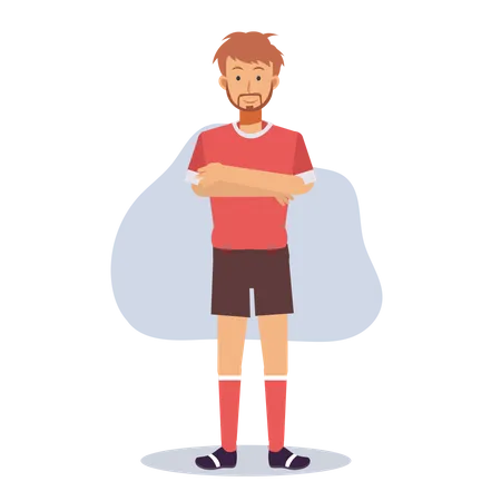 Footballer standing  Illustration