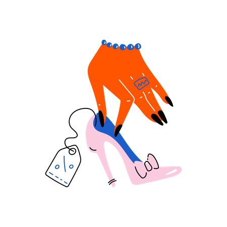 Footwear Discount  Illustration