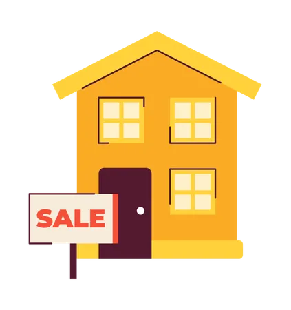 For sale sign house  Illustration