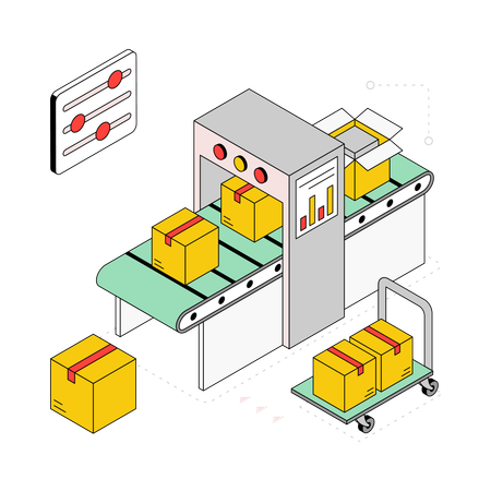 Förderband  Illustration