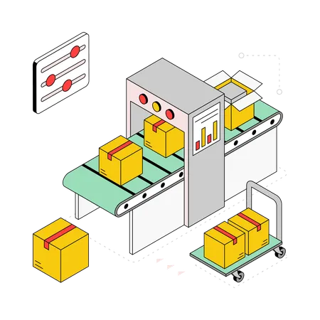 Förderband  Illustration