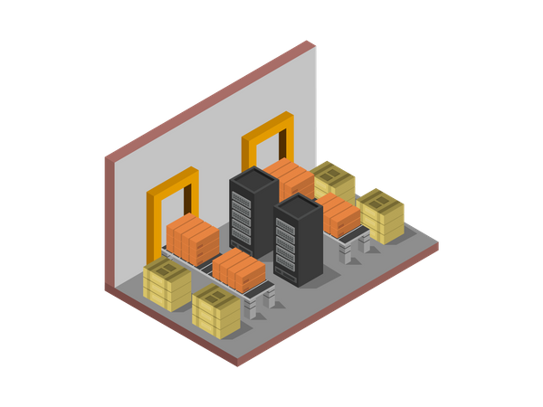 Förderband  Illustration