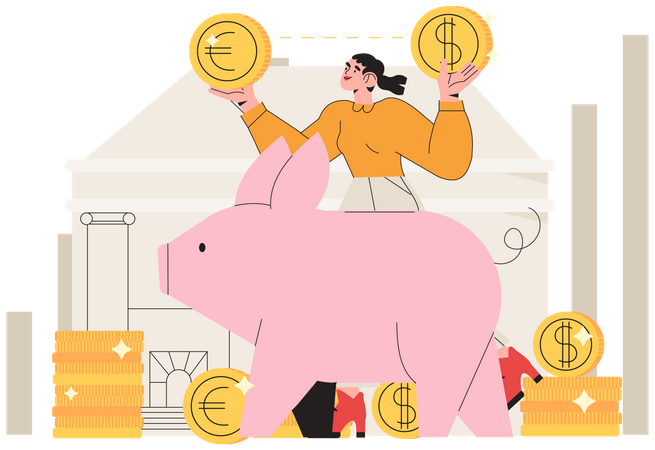 Foreign currency exchange Illustration