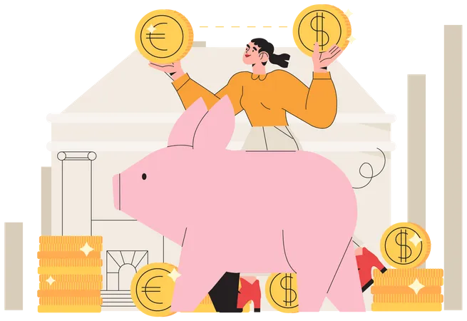 Foreign currency exchange Illustration
