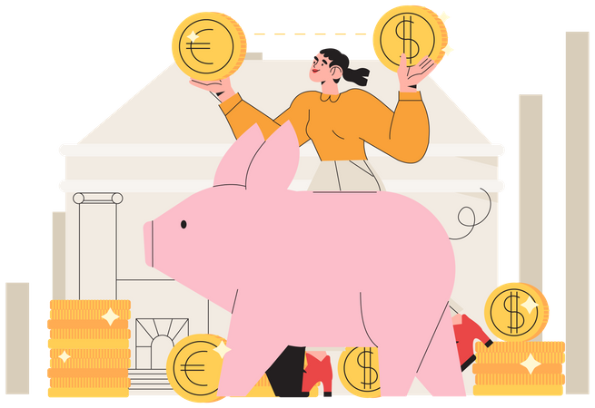 Foreign currency exchange  イラスト