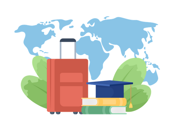Foreign education  イラスト