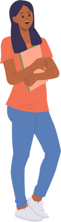 Foreign female student of international high school  イラスト