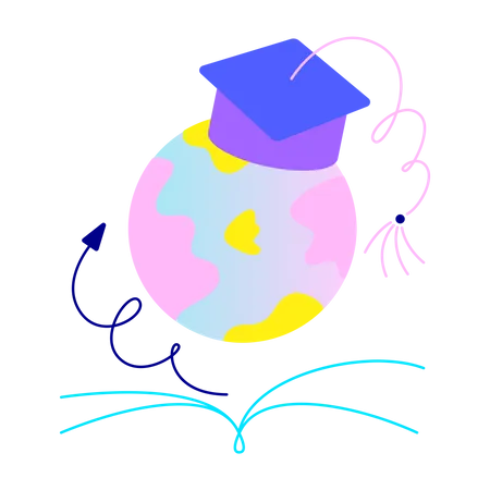 Foreign Graduation  Illustration