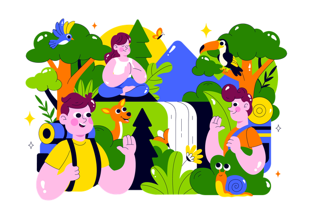 Forest Bathing  Illustration