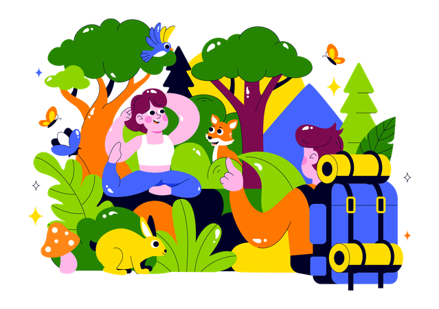 Forest Bathing  Illustration