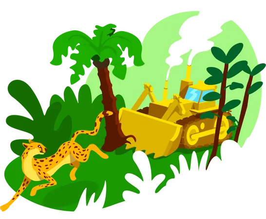 Forest destruction  Illustration