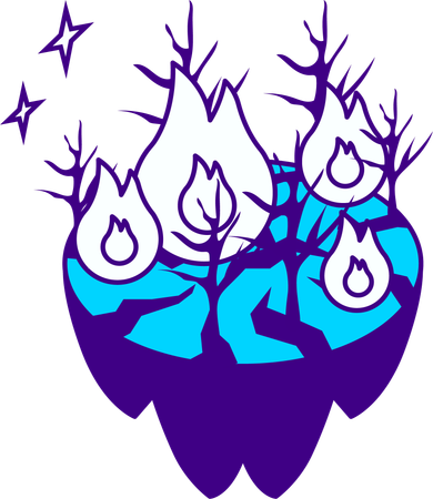 Forest fire  Illustration
