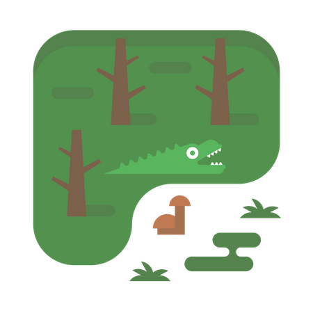 Forest Lake  Illustration