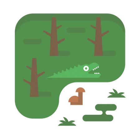 Forest Lake  Illustration