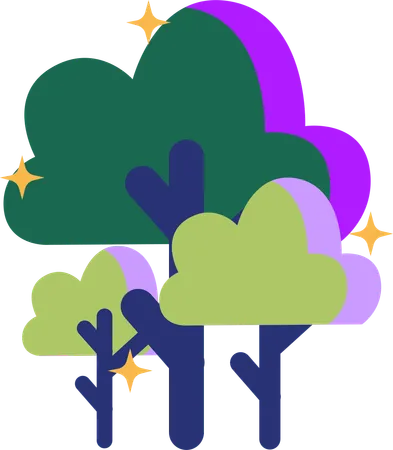 Highlighting The Rejuvenation Of Our Forests This Graphic Uses Abstract And Colorful Imagery To Symbolize The Vital Role Trees Play In Our Ecosystem イラスト