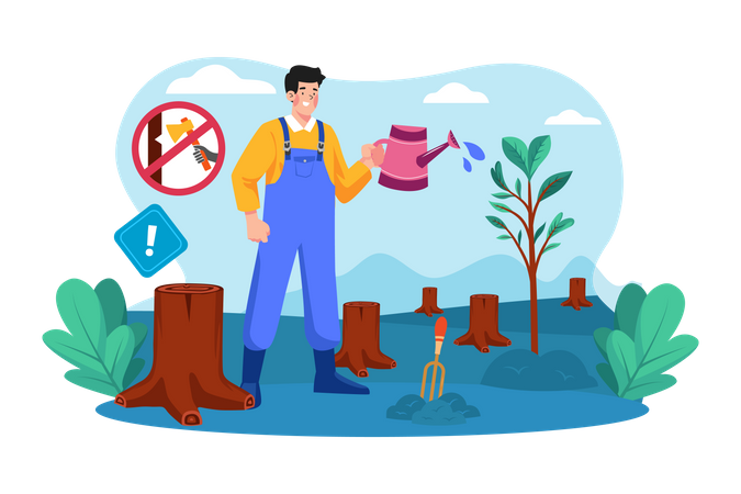 Forest Preservation  Illustration