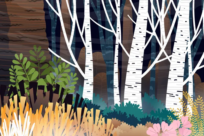 Forest scene Illustration