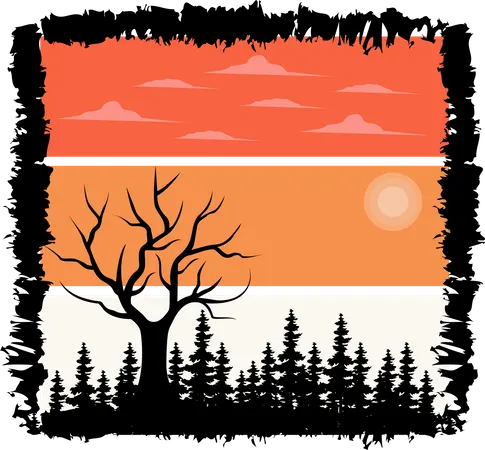 Forest view  Illustration