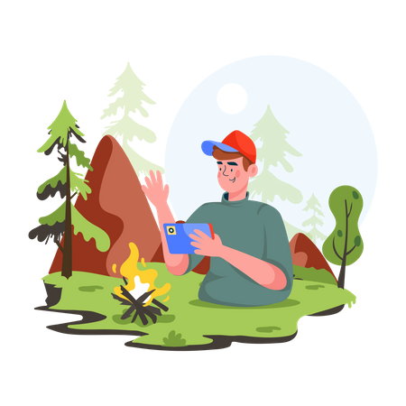 Forest vlogger  Illustration