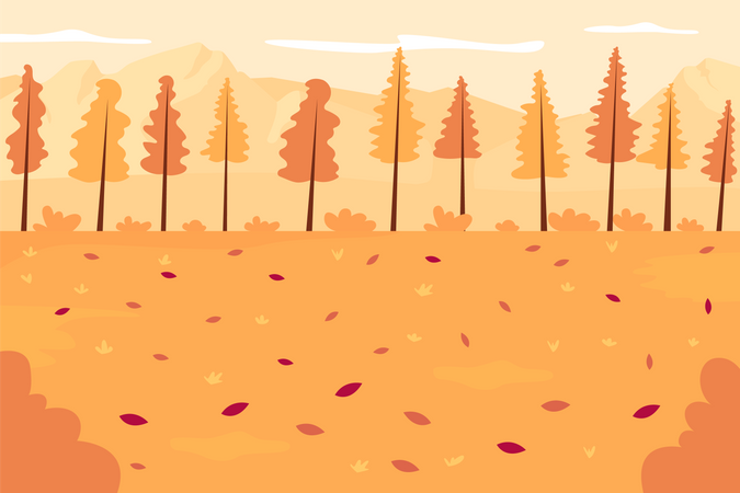 Forêt d'automne  Illustration