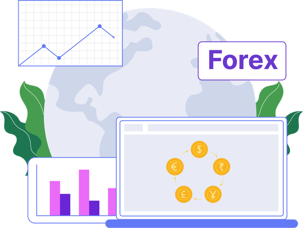 Forex market  Illustration