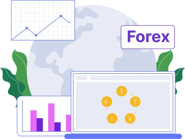 Forex market  Illustration